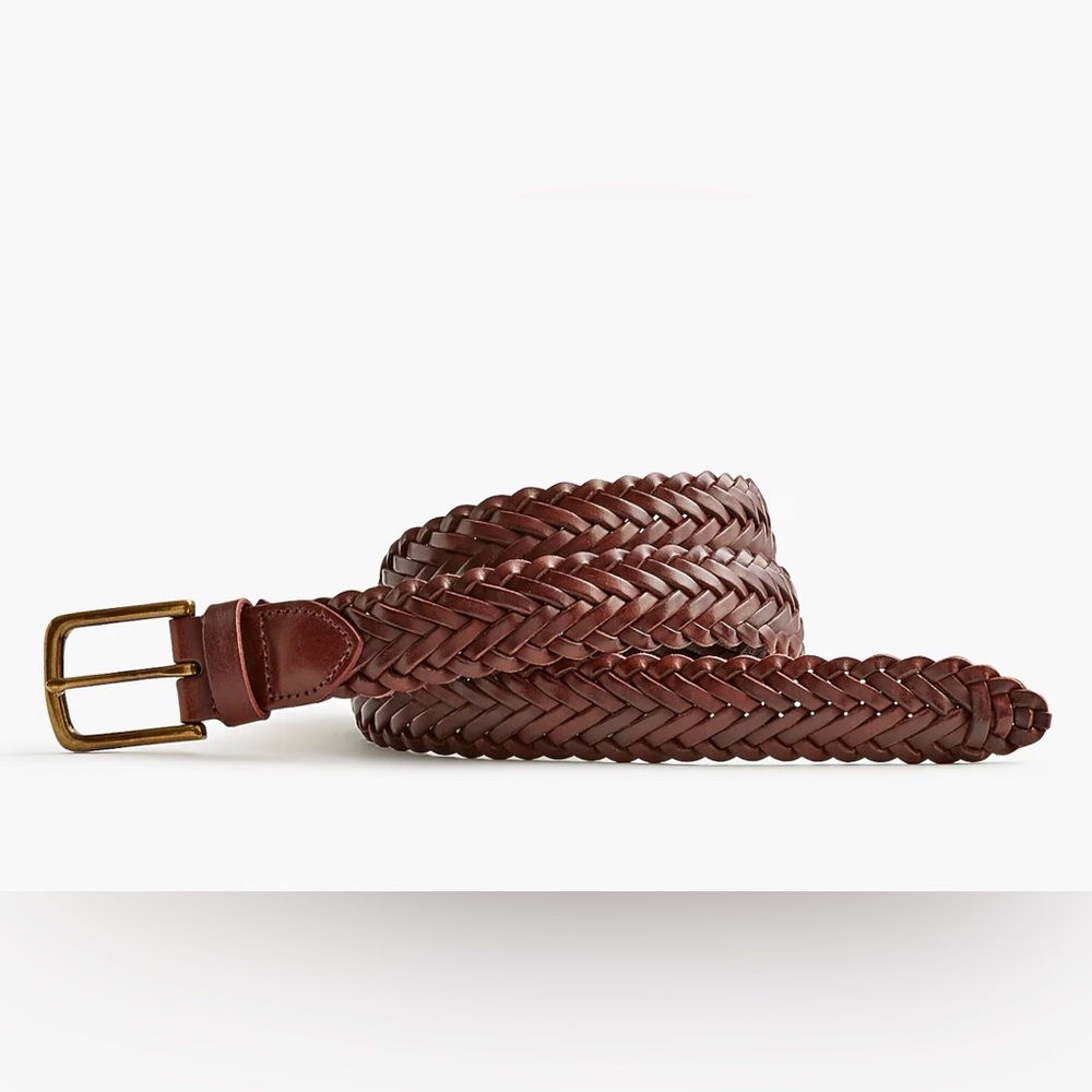J. Crew woven leather belt WORN ONCE